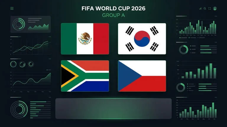 A 2026-os labdarúgó-világbajnokság A csoportjának csapatai: Mexikó, Dél-Korea, Dél-Afrika és Csehország