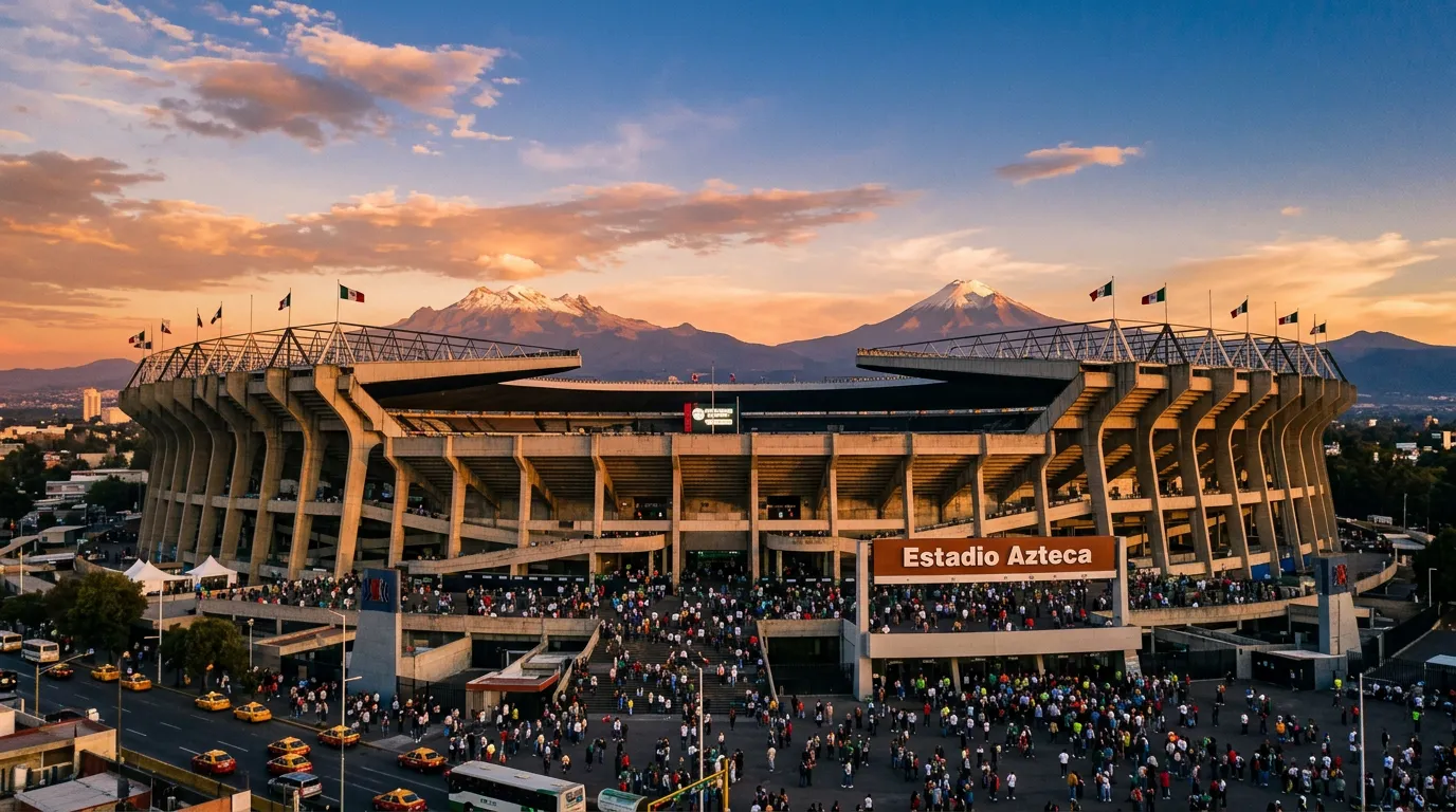 Estadio Azteca Mexikóvárosban - a világbajnokság nyitómeccsének helyszíne