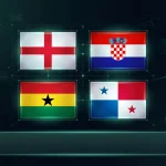 A 2026-os labdarúgó világbajnokság L csoportjának résztvevői - Anglia, Horvátország, Ghána és Panama válogatottjai