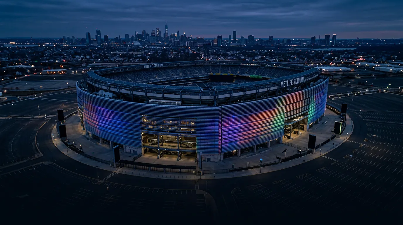 A MetLife Stadium, a 2026-os labdarúgó-világbajnokság döntőjének helyszíne East Rutherfordban