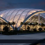 A SoFi Stadium Inglewoodban, Los Angeles világbajnoki helyszíne 2026-ban