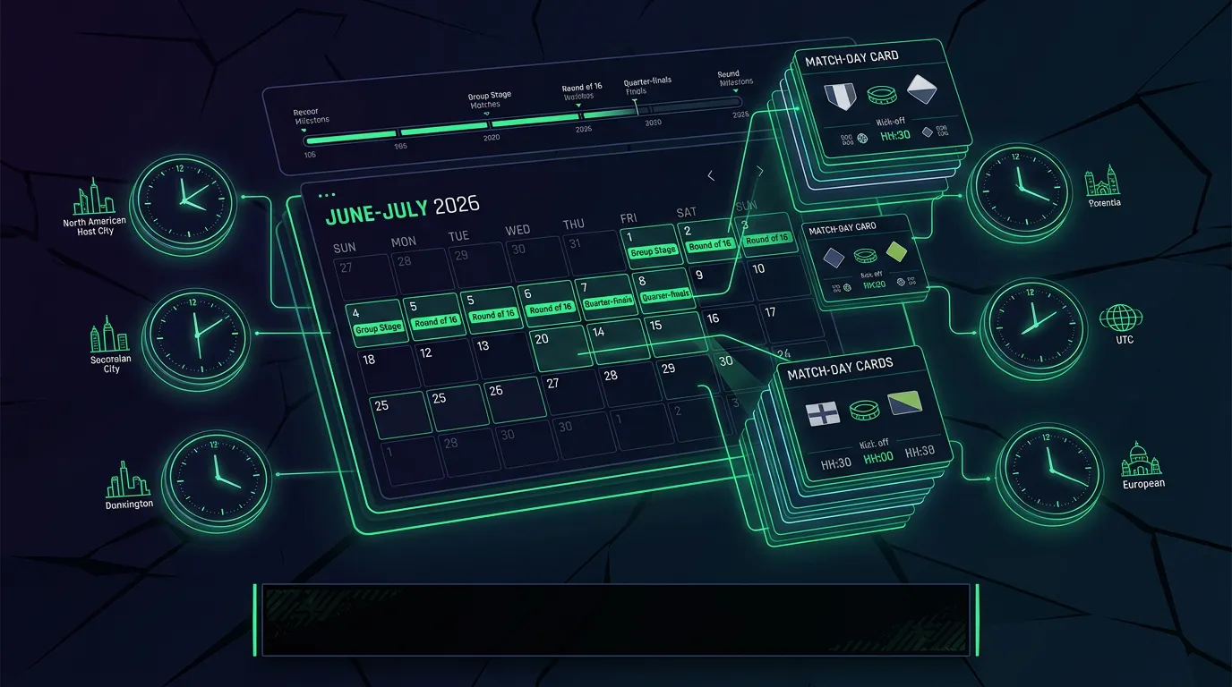 2026-os labdarúgó világbajnokság menetrend és meccsek időpontjai